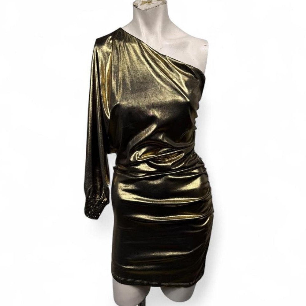 Baby Phat metallic‎ gold dress